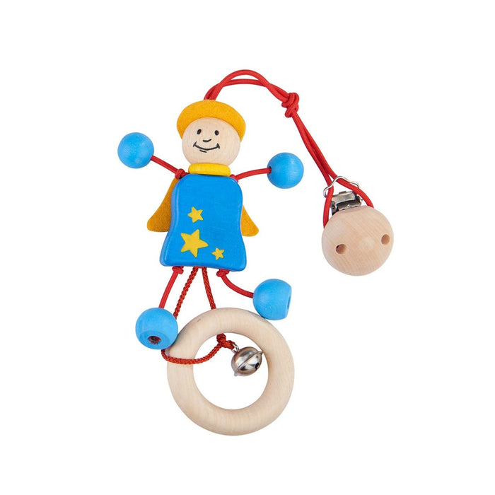 NI-61113 Walter Hanging Figure with Wooden Clip - Guardian Angel Blue