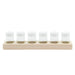 25915002 Wooden holder for 6 glass 50ml paint jars (holes 4.5cm)